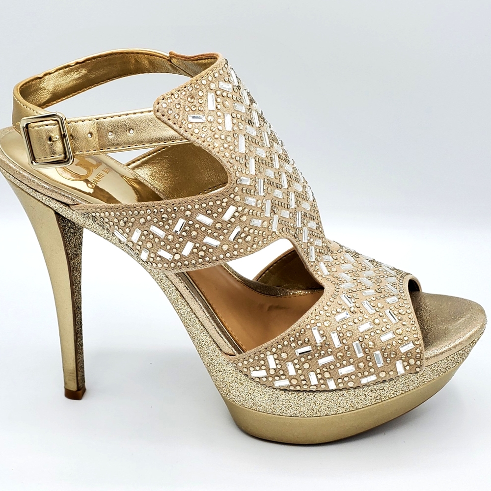 Gianni Bini Elegant Gold and Cream Heels